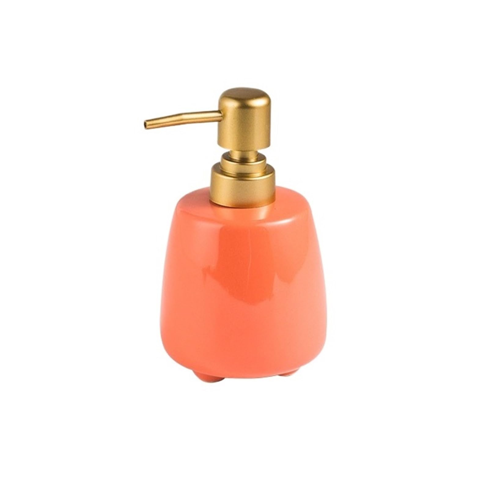 Bx9re7tk3g Orange Hand Wash Dispenser 320Ml Ceramic Refillable Liquid Soap Dispenser With Pump For Bathroom, Countertop Bathroom & Kitchen(Orange)