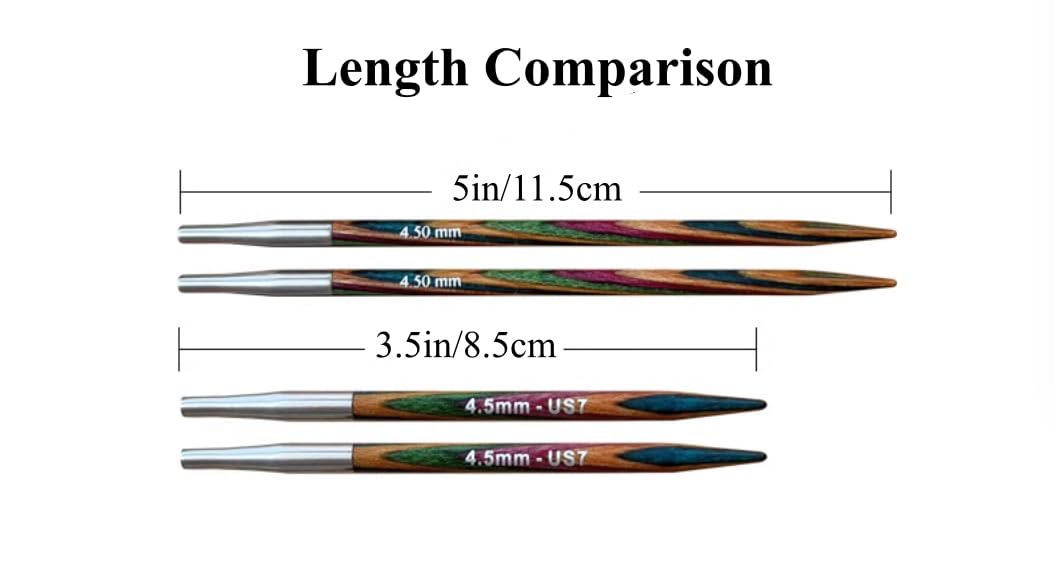 Knit Pro Ginger Interchangeable Circular Needle Tips - Birch Wood 3.75mm US5 - 11.5cm/5in Tips Only