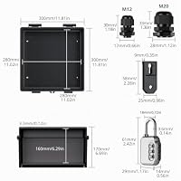 EYPINS Wasserdicht Verteilerkasten IP67, Anschlussdose Wasserdicht ABS Kunststoff Gehäuse außen Steckdosenkasten, Schaltkasten, Stromkasten mit Montagezubehör 30x30x17cm | Schwarz Schaltschrank – Ansicht 3