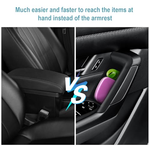 Image of CDEFG 4Pcs for 2025 2026 Mazda CX-50 Center Console Door Handle Pockets | Trash Can Storage Box for 2023 2024 2025 2026 Mazda CX50 Accessories 4-Doors Trash Bin Storage Case TPE Material
