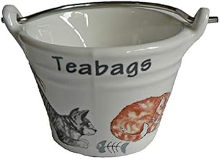 Cats and Kittens Teabag Tidy Bucket Shaped Teabag Tidy Small