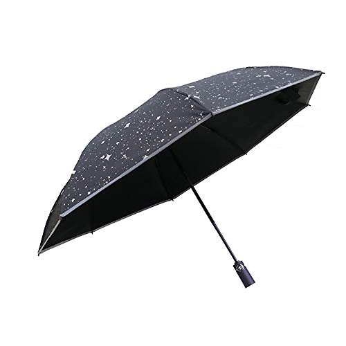 FJROnline Paraguas invertido anti UV, paraguas grande resistente al viento, paraguas de viaje con tira reflectante u0096 cierre automático estrella 32*5CM