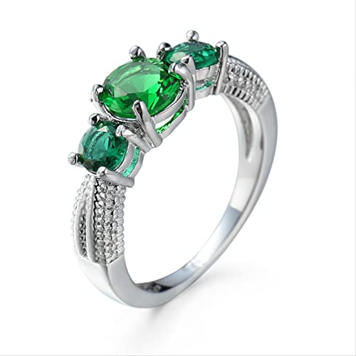 Bague en émeraude et zircon femme pour un mariage élégant