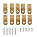 10 piezas Tiradores de Cuero para Muebles Beige, Manija de Cuero con 2 tipos de Tornillos, Pomos Tiradores Cuero Manija de un Solo Orificio, Tiradores para Cajones(Beige)