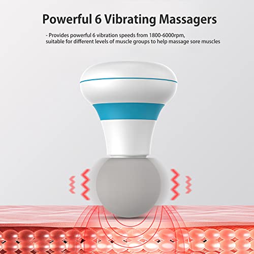 Kelite Powerful 2.0In*4.5In Handheld Massager Wand With 6 Magic Vibration Modes, Personal Mini Electric Massager Men & Women For Neck Shoulder Back Body Massage-White #TOP5