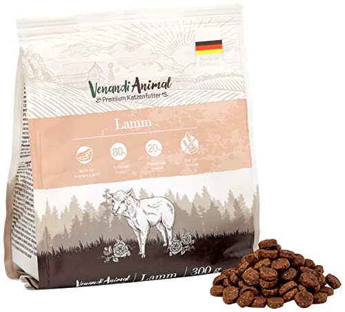 Venandi Animal – Premium Katzenfutter – Lamm, mit viel frischem Fleisch, Trockenfutter, getreidefrei 1er Pack (1 x 300g) 4