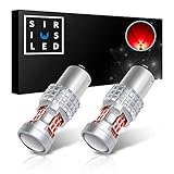 SiriusLED Compact 1157 7528 Red LED for Car Tail Brake Light Bulb Full aluminum alloy body small size Pack of 2