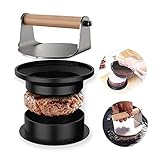 [Amplia aplicabilidad] Nuestra prensa de hamburguesas multifunción es adecuada para la parrilla, plancha, sartén y más. Ideal para cocinar al aire libre y en interiores. No importa si eres un chef profesional o un cocinero aficionado, ¡puedes hacer lo que quieras con maquina hacer hamburguesas! Es el regalo ideal perfecto para cualquier asador, amante de las hamburguesas y maestro de cocina en casa en cualquier ocasión.
