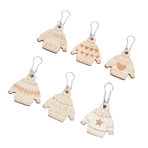 Marcadores de Ponto Removíveis, 6 Unidades de Marcadores de Ponto Removíveis de Madeira para tricô e