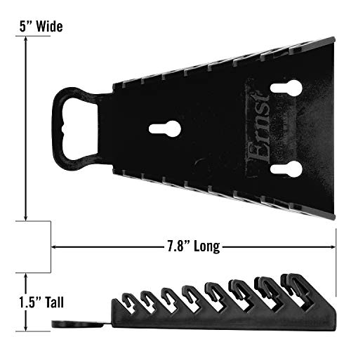 Image of Ernst Manufacturing Gripper Reverse Wrench Organizer, 8 Tool, Black