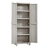 Rimax | Armario Organizador Plástico Grande 4 Niveles Ajustables 1 Fijo, Gabinete Almacenamiento...