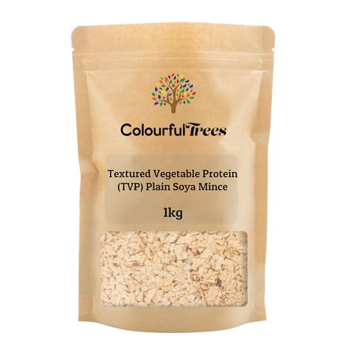 Textured Vegetable Protein (TVP) Plain SOYA Mince 1kg by Colourful Trees