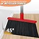 Xifando Robuster, verstellbarer Winkelbesen mit 142,2 cm Stahlgriff, ideal für Zuhause, Garage, Küche, Bad, Büro und Außenbereich, langlebiges und effizientes Reinigungswerkzeug für harte Böden, Rot