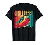 Vintage Chili-Peppers Red Hot Vegetable Peppers Fun Design T-Shirt