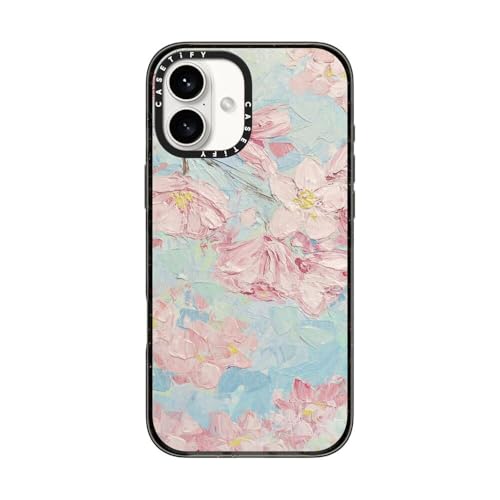 Coque iPhone 16 Plus CASETiFY Impact transparente motifs fleurs de cerisier