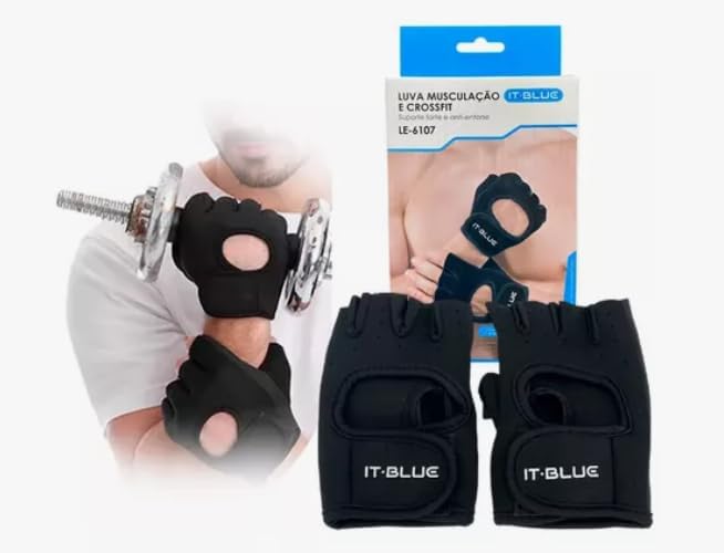Luva Academia Esporte Treino Musculação Exercícios Neoprene Ajust...