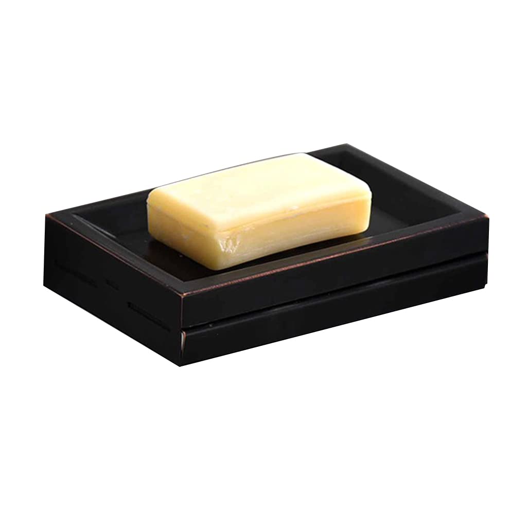 Nordic - Cesta de jabón de almacenamiento de ducha de baño para hotel, inodoro, montaje en la pared, jabonera sin perforaciones, para cocina, fregadero, baño, ducha, tapa de bambú montada en la pared