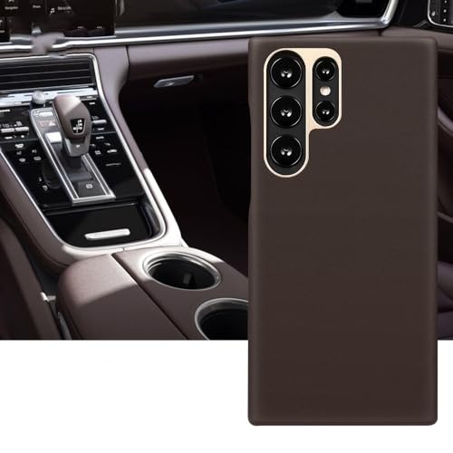 Housse de chargement sans fil Samsung S23 Ultra en cuir marron