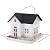 MrCrafts Hanging Bird Feeder for Outside, Metal Hanging Bird Feeder, Wild Bird Feeder House for Cardinals, Finches, Chickadees, Large Capacity, Weatherproof and Durable