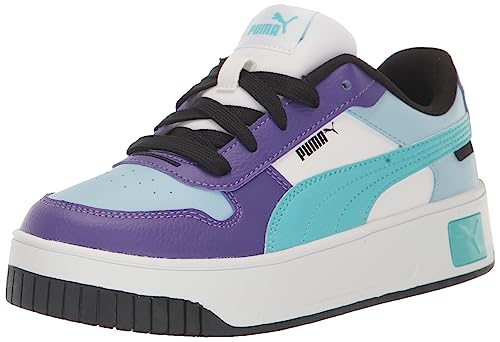 PUMA Kids' Carina Street Silver Sky-Team Aqua-PUMA White Little Kid 10.5
