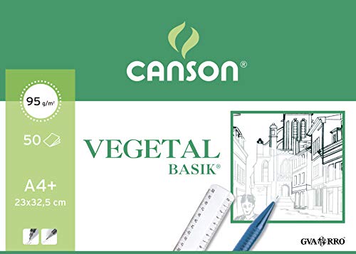 Bloc Encolado, A4+ (23x32,5 cm) 50 Hojas, Guarro Vegetal Basik 95g