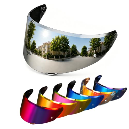 Image of PSLER Helmet Visor for K3 DOT(E2206),Only for S /M /L Size,Silver | Only for S /M /L K3 Helmet Size,Impact-Resistant,UV400 Protection, Motorcycle Tinted Face Shield for K3 DOT(E2206) Replacement