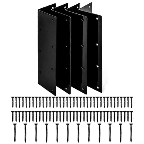 Lot de 4 supports d'angle et vis pour lits de jardin surélevés de 50,8 à 61 cm de haut, attaches métalliques pour la stabilité et la résistance du cadre