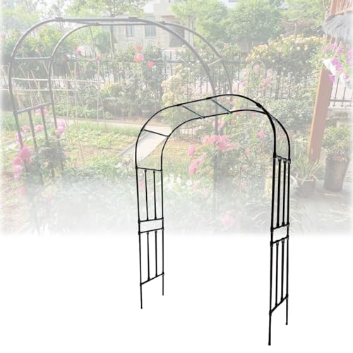 120-320cm Arco per Piante Rampicanti Metallo Arco per Rose Decorazione da Giardino Altezza 240cm Padiglione da Giardino Installazione Cornice(200x240cm/6.6x7.9ft)