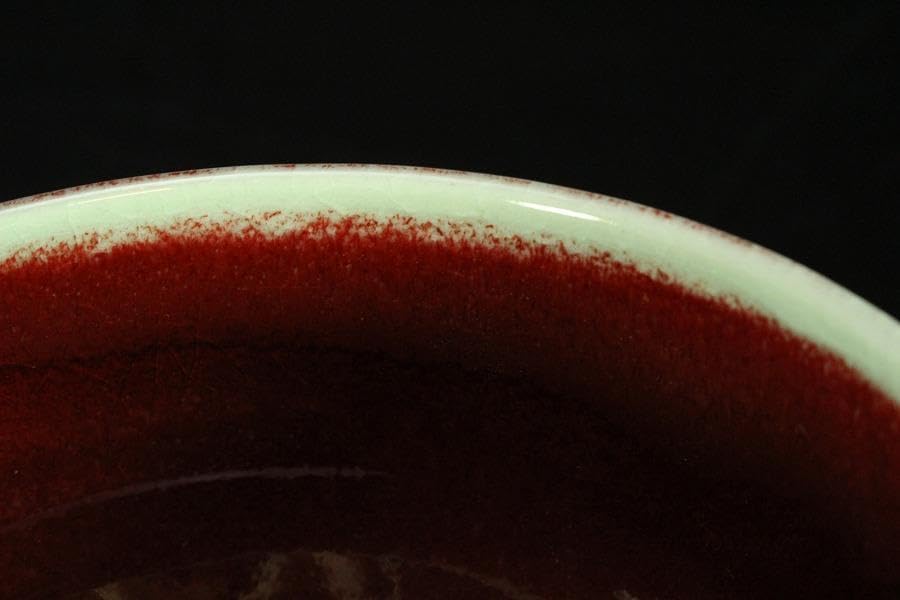 茶道具 叶敏作 辰砂茶碗 煎茶 美品 共箱(K-YC430) 茶道具 叶敏作 辰砂茶碗 煎茶 共箱K-YC430