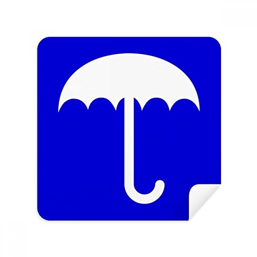 Chiffon de nettoyage carré bleu pluie pour lunettes et écrans de téléphone par 2