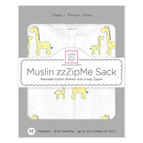 Image of SwaddleDesigns Muslin zzZipMe Sleeping Sack, for Baby Boy and Girl, Wearable Blanket with 2-Way Zipper
