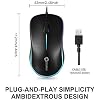 COOLERPLUS FC112 USB Optical Wired Computer Mouse with Easy Click for Office and Home, 1000DPI, Premium and Portable,Compatible with Windows PC, Laptop, Desktop, Notebook (Black)