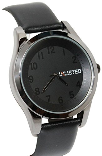 Unlisted Leather Black Dial Men's Watch #UL1288