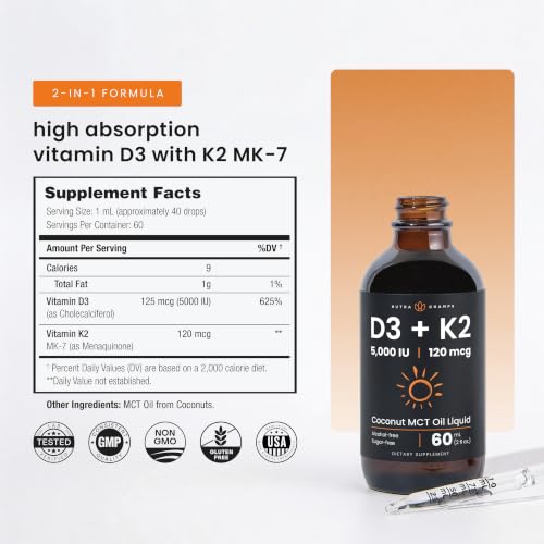 NutraChamps Vitamin D3 K2 Drops