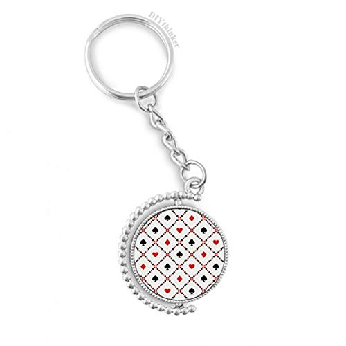 Llavero de naipes con anillo giratorio Pilgrim y diseño de cartas para colgar llaves