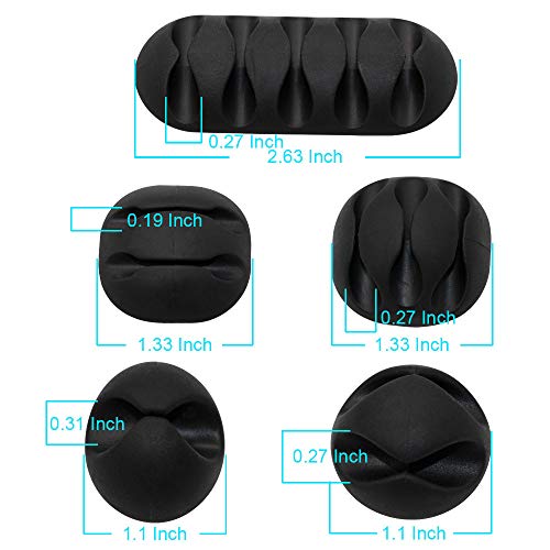 image for Unknown 10pcs Black Cable Clips, Cable Holder, Wire Holder Adhesive De