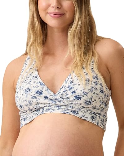 Image of Kindred Bravely French Terry Nursing Bra for Breastfeeding and Sleep, Racerback Crossover, Soft and Stretchy Maternity Bra
