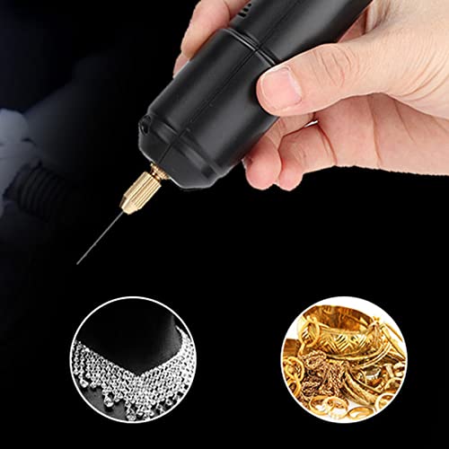 Mini Rotary Tool Kit - DC 5V USB Cable, Multi-Function, 3 Drill Bits, 1.95m USB Cable, Black - Image 3