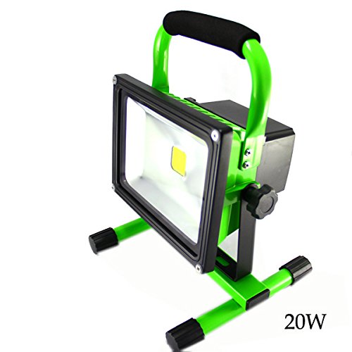 Ecosort-Dimmable Portable Cordless COB Rechargeable LED Flood Spot Light Outdoor Camping Lamp Floodlight Powered by 8800mAH 7.4V Rechargeable Lithium Battery
