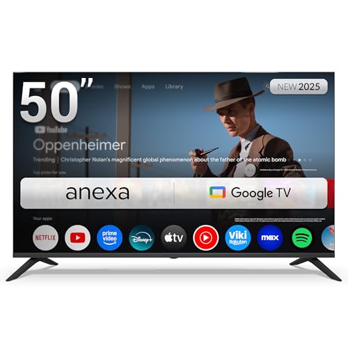 anexa - Smart TV 50' 4K HDR, Android 14, Google Assistant, Control por Voz, TDT 2025, 3 años de garantía, SMART50C02UG, Compatible con Netflix, Prime Video y más