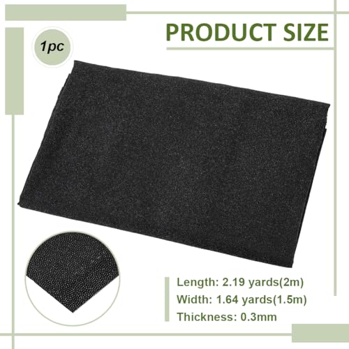 BENECREAT 2x1.5m Black Polyester Lining Fabrics, Woven Fusible Interlining Fabric for Crafting Quilting, Sewing, Dresses - Image 2