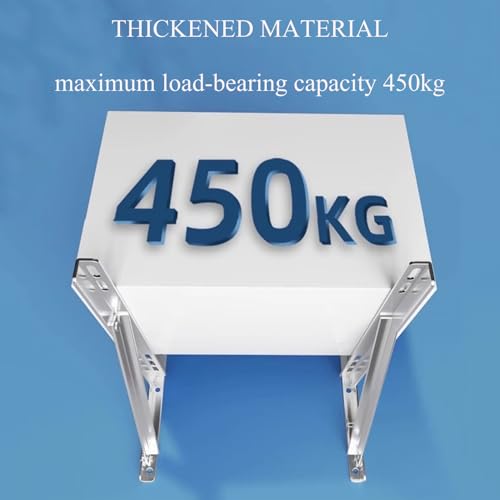 Soportes de acero inoxidable 304 para aire acondicionado, montaje en pared resistente para sistemas mini divididos sin conductos, carga máxima de 450 kg, soporte universal de condensador