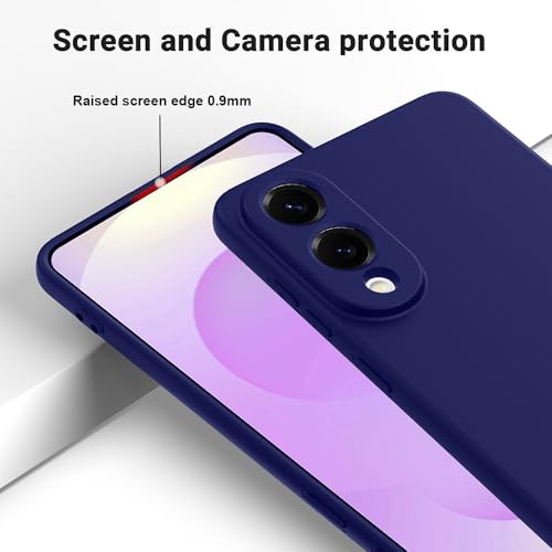 Image of Back Cover for Samsung Galaxy S25 Edge 5G | Full Camera Protection | Premium Liquid Silicon Case | Flexible Bumper Case for Samsung Galaxy S25 Edge 5G (Dark Blue)
