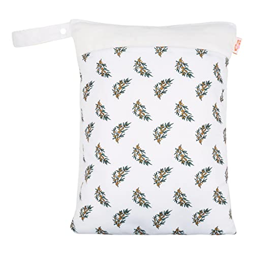 MagiDeal Organizador de Almacenamiento de Bolso Impermeable, Bolsa de Pañales Reutilizable con Doble Cremallera, Húmeda para Cochecitos Infantiles, Viajes, ADU, Blanco