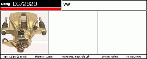 DELCO REMYDC72820 Brake Calliper