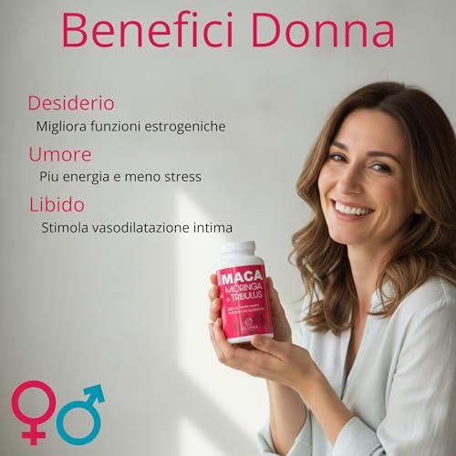 Maca Peruviana Pura – Estratto Di Maca Nera Extra Forte, Rossa E Gialla Andina In Capsule – Integratore Uomo E Donna Per Energia, Vitalità, Fertilità E Libido (Maca Moringa Tribulus) - 3