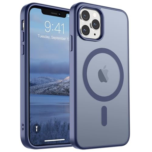 Image of SUPFINE Magnetic for iPhone 11 Pro Max Case Lavender Gray | (Compatible with MagSafe)(Military Grade Drop Protection)Shockproof Translucent Matte Phone Cover