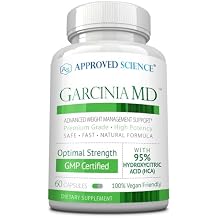 مستخلص غارسينيا إم دي العلمي المعتمد - 95% حمض الهيدروكلوريك - 1600 مجم - 60 كبسولة نباتية - عبوة من 1