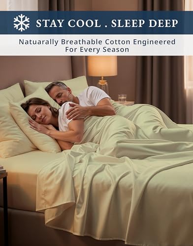 Image of LANE LINEN Split King Cooling Sheets 100% Egyptian Cotton Sateen - Seafoam | Split King Deep Pocket Sheets - 5-Piece Set, For A Luxurious Night's Sleep, For A Silky Hotel-Style Bed, Luxe Sheen