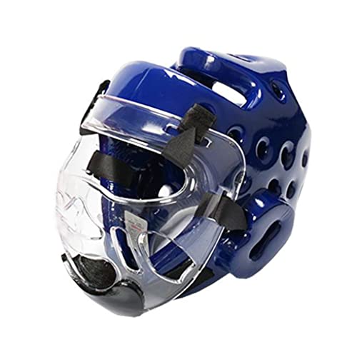 Casque de boxe pour enfants bleu protection intégrale contre les chocs de sparring